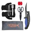 YLINSHA Fishing Knife, Fish Cleaning Kit 7 PC Set with Fish Knife, Fish Scale Cleaning Brush, Multi-Functional Scissors, Anti-Cutting Gloves, Fishbone Tweezers, Storage Bag view 1