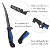 YLINSHA Fishing Knife, Fish Cleaning Kit 7 PC Set with Fish Knife, Fish Scale Cleaning Brush, Multi-Functional Scissors, Anti-Cutting Gloves, Fishbone Tweezers, Storage Bag view 3