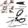 YLINSHA Fishing Knife, Fish Cleaning Kit 7 PC Set with Fish Knife, Fish Scale Cleaning Brush, Multi-Functional Scissors, Anti-Cutting Gloves, Fishbone Tweezers, Storage Bag view 4