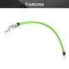 MroMax Bicycle Lock 24.4'' Length 0.5'' Thick Flexible Cable Metal Iron Sturdy for Door Home Car Bike Shop Office Motorbike with 2 Keys Green 1Pcs view 3