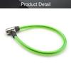 MroMax Bicycle Lock 24.4'' Length 0.5'' Thick Flexible Cable Metal Iron Sturdy for Door Home Car Bike Shop Office Motorbike with 2 Keys Green 1Pcs view 4