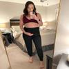 Narcissus Maternity Loungewear & Leggings - Black Maternity Joggers & Work Pants view 2