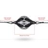 YEKKU Double End Ball, Universal Suspended Speed Ball Double End Boxing Dodge Speed Ball PU Leather Inflatable Muay Thai Raining Floor, with Pump and Hook for Adults Punching Ball for Daily Reaction view 2