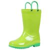 Colorxy Kids Rain Boots for Boys Waterproof Toddler Rain Boots with Easy-On Handles, Green Size Little Kid 12 view 1