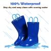 Colorxy Kids Rain Boots for Boys Waterproof Toddler Rain Boots with Easy-On Handles, Royal Blue Size Toddler 9 view 3