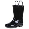 Colorxy Kids Rain Boots for Boys Waterproof Toddler Rain Boots with Easy-On Handles, Black Size Toddler 9 view 1