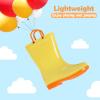 Colorxy Yellow Rain Boots Toddler Waterproof Kids Rain Boots with Easy-On Handles, Yellow Size Little Kid 13 view 4