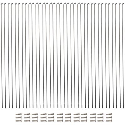 Vincita 14G Stainless Steel Bicycle Spokes (36 Pack) with Brass Nipples  Made in Europe  Rust-Resistant J-Bend Replacement Kit for MTB, E-Bike, Road & 700c Wheels (Select Length)