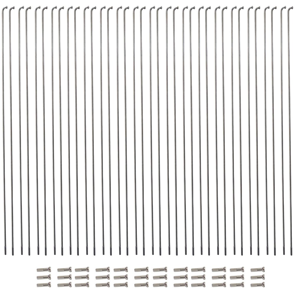 Vincita 14G Stainless Steel Bicycle Spokes (36 Pack) with Brass Nipples  Made in Europe  Rust-Resistant J-Bend Replacement Kit for MTB, E-Bike, Road & 700c Wheels (Select Length)