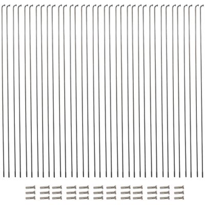 Vincita 14G Stainless Steel Bicycle Spokes (36 Pack) with Brass Nipples  Made in Europe  Rust-Resistant J-Bend Replacement Kit for MTB, E-Bike, Road & 700c Wheels (Select Length)