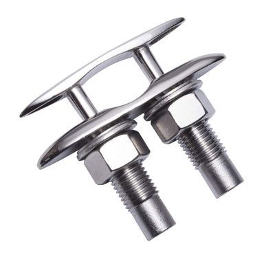 SUNOOM Boat Pull up Deck Cleat 5 Inch,316 Stainless Steel Heavy Duty Marine Dock Cleat,Hidden Flush Mount Marine Cleat