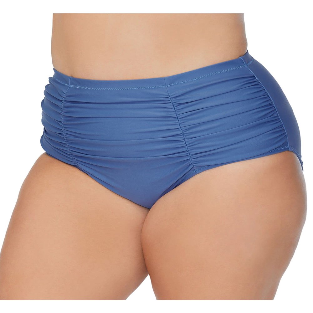 Raisins Curve Women's Plus Size Alicante Solids Costa Swim Bottom E840061 18W Calm Sea