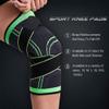 Fay Bless WorthWhile 1PC Sports Kneepad Men Pressurized Elastic Knee Pads Support Fitness Gear Basketball Volleyball Brace Protector (Black,XL) view 3