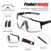 KAPVOE Photochromic Cycling Glasses MTB Clear Mountain Bike Transition Bicycle Sunglasses for Men Women - K9022 view 4
