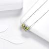 Aurora Tears Green Butterfly Necklace Women 925 Sterling Silver Animal Butterflies August Birthstone Peridot Pendant Crystal Wedding Birthday Jewelry DP0287A view 3