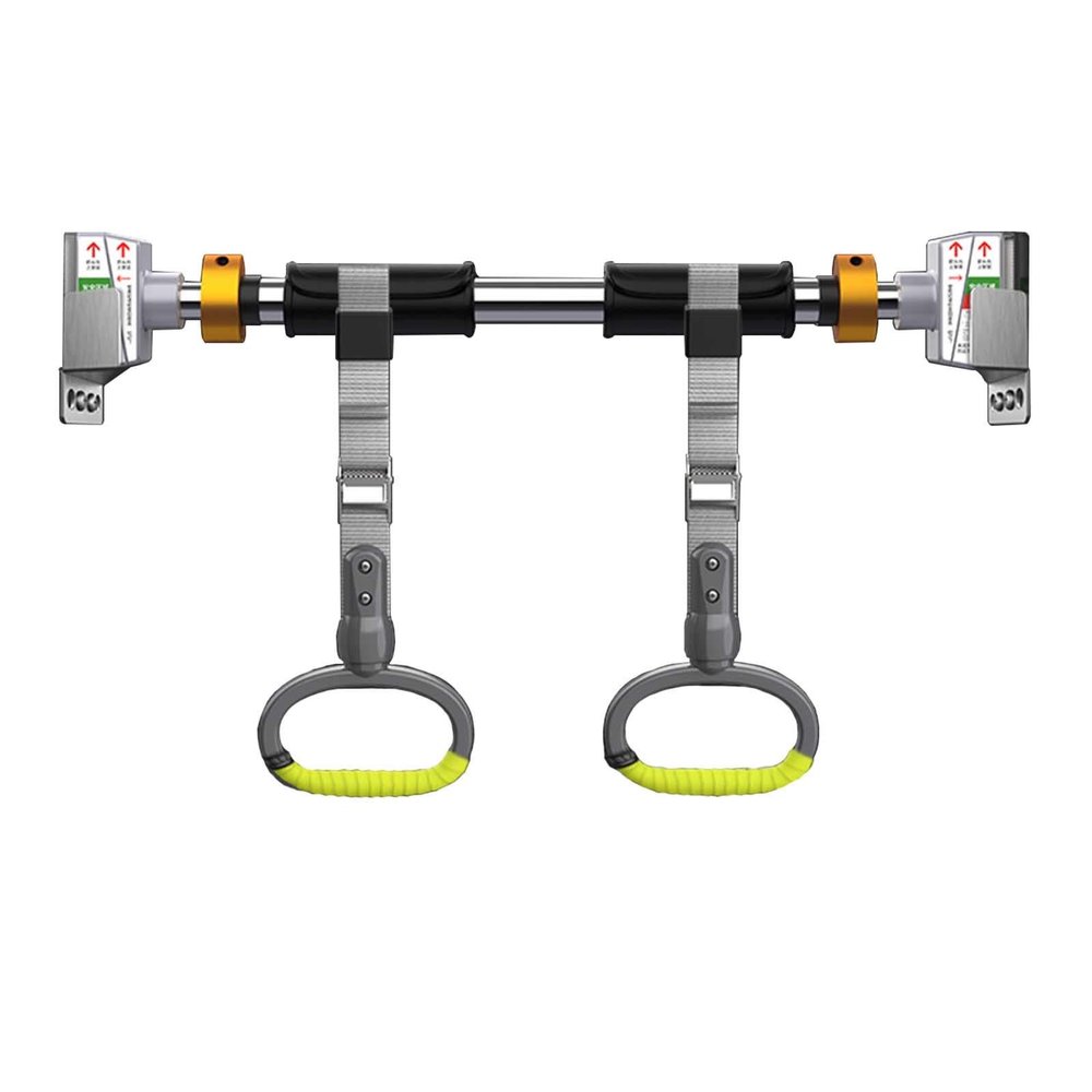 Pull-Up Bars Telescopic Horizontal Bar-Lifting Ring, Safe and Stable Pull-up Fitness Bar, Screwless Installation, 74-95CM, Load 250kg