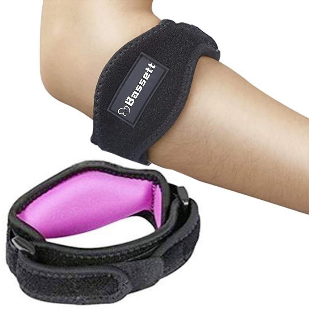 N&F Tennis Elbow Brace Brace Elbow Brace Elbow Compression Sleeve Tendonitis Elbow Elbow Tennis Elbow Wrist Rest Golfer's Elbow pad (Black red)