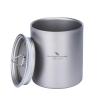 Boundless Voyage 350ml Camping Titanium Cup Double Wall Mug with Lid Ultralight Tea Coffee Mug for Outdoor Picnic Backpacking Hiking Travel Office Home use Ti3022D view 1