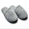 Arus Mens Turkish Terry Cloth Cotton Slippers for Spa and Bath Grey, Large Wide view 1