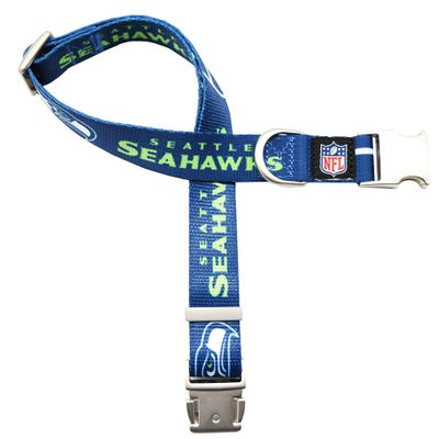 Littlearth NFL Seattle Seahawks Pet Premium Collar, Team Color, Medium
