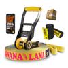 GIBBON BananaLama Slackline with TreeWear - Ultimate All Rounder Slack Line 49ft - 41ft x 1.5 Line & 8ft Ratchet Strap with Reinforced Loop view 1