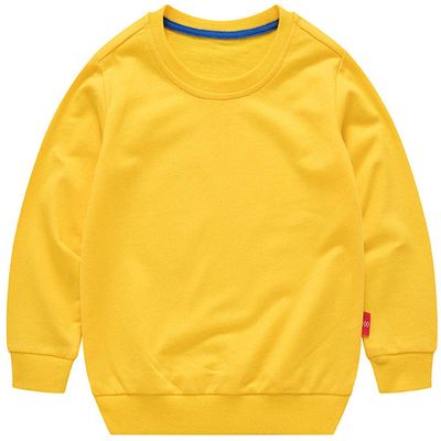 PTPUKE Unisex Infant Solid Cotton Thin Sweatshirt Crewneck Long Sleeve Pullover Yellow