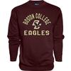 Blue 84 Men's Boston College Eagles Crewneck Sweatshirt Line Up Team Color, Boston College Eagles Maroon, Large view 1