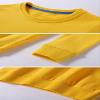 PTPUKE Boys Girls Solid Cotton Thin Sweatshirt Crewneck Long Sleeve T-Shirts top Yellow view 3