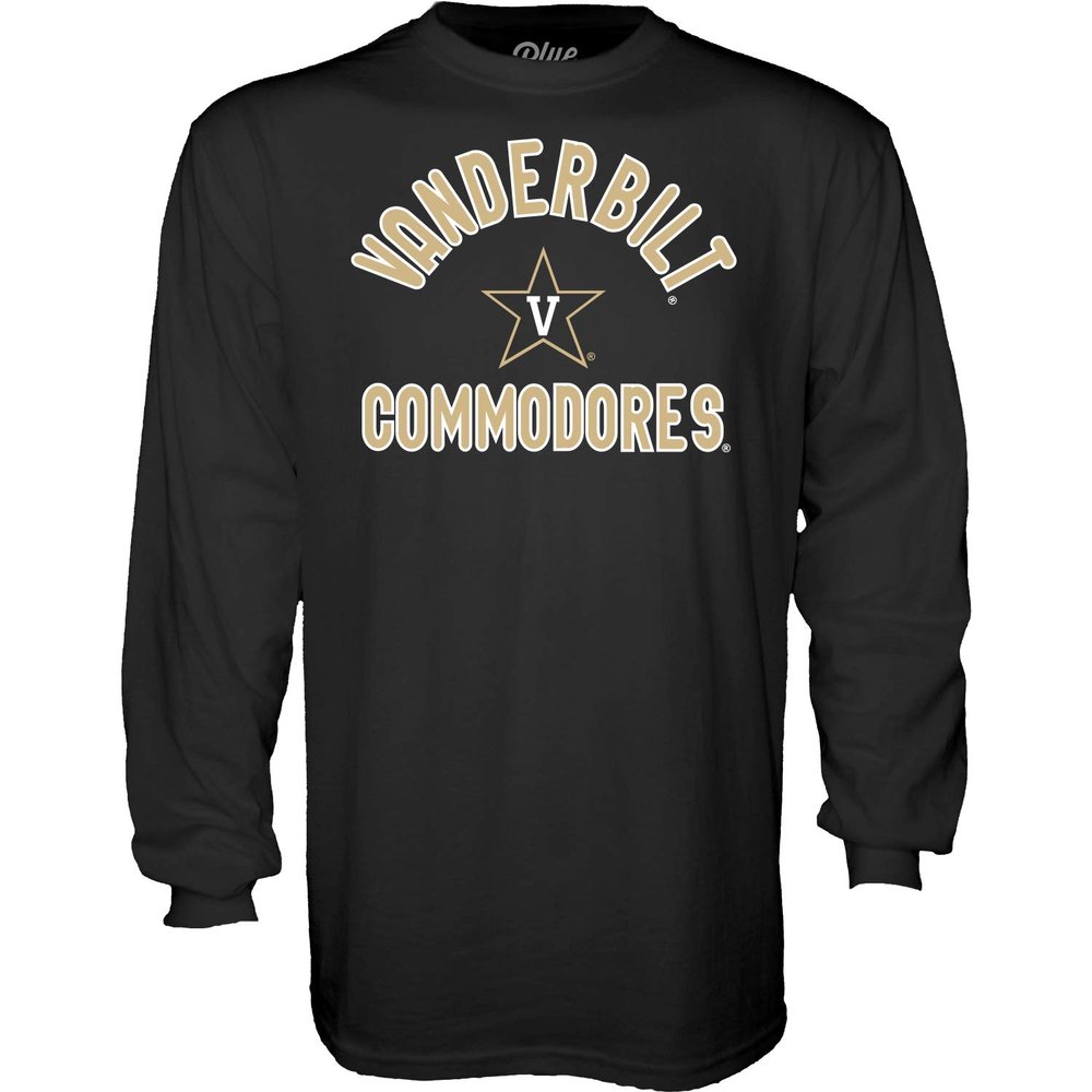 Blue 84 Men's Vanderbilt Commodores Long Sleeve T Shirt Line Up Secondary Color, Vanderbilt Commodores White, XX-Large