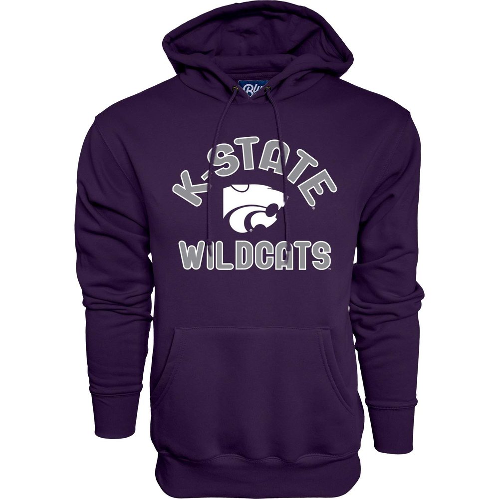 Blue 84 Men's Kansas State Wildcats Hoodie Line Up Team Color, Kansas State Wildcats Purple, X-Large