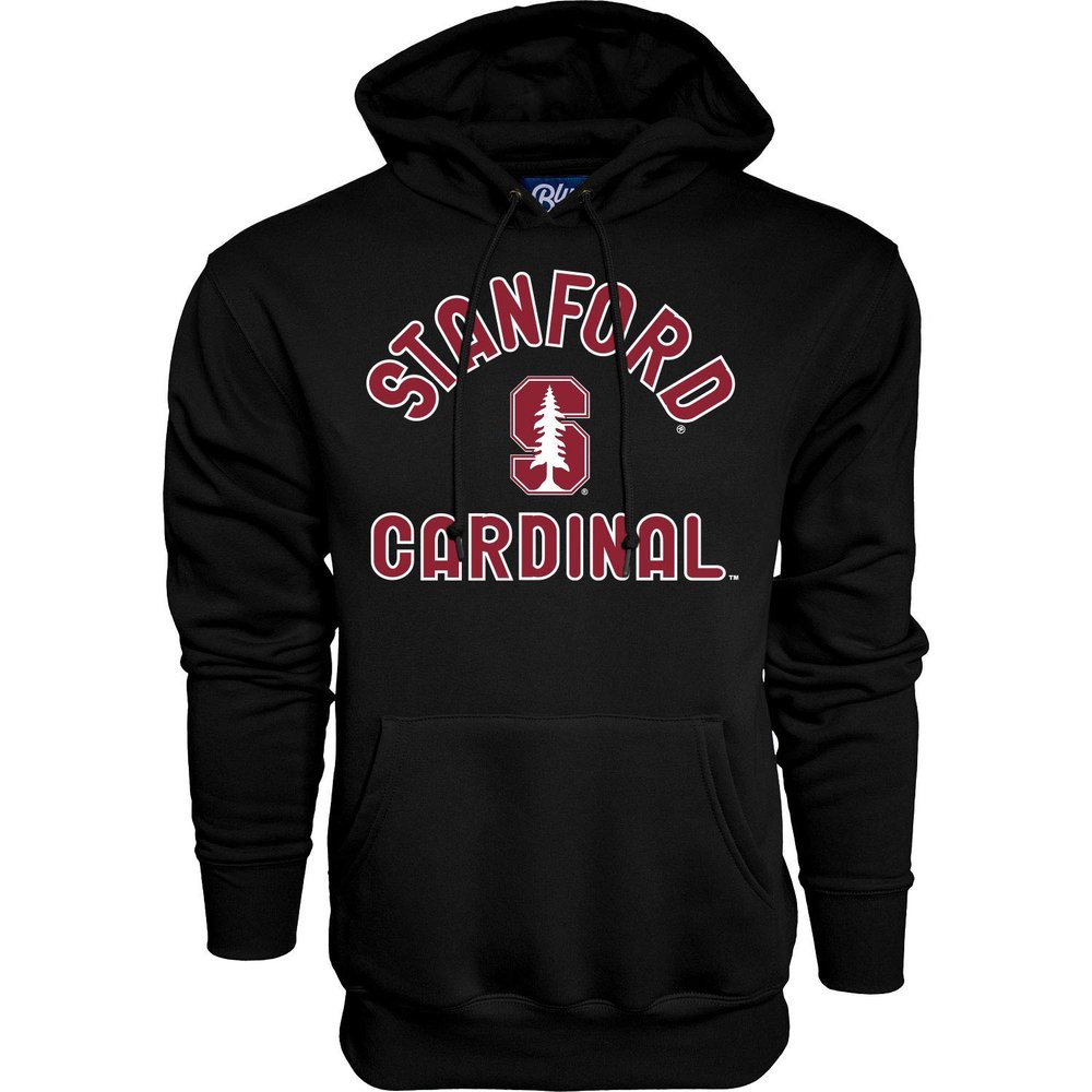 Blue 84 Men's Stanford Cardinal Hoodie Line Up Secondary Color, Stanford Cardinal Black, X-Large