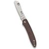 Spyderco Roadie Non-Locking Lightweight Knife with 2.09" N690Co Stainless Steel Blade and Durable Brown FRN Handle - PlainEdge - C189PBN view 1