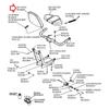 Seat Back with Lumbar Support REX2BDX Works W Life Fitness R3-5 R35 Recumbent Bike view 3