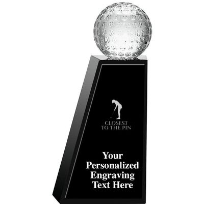 8" Golf Closest to The Pin Female Monumental Golf Crystal, Custom Engraved Golf Closest to The Pin Female Monumental Golf Crystal, Engraving Included, Prime