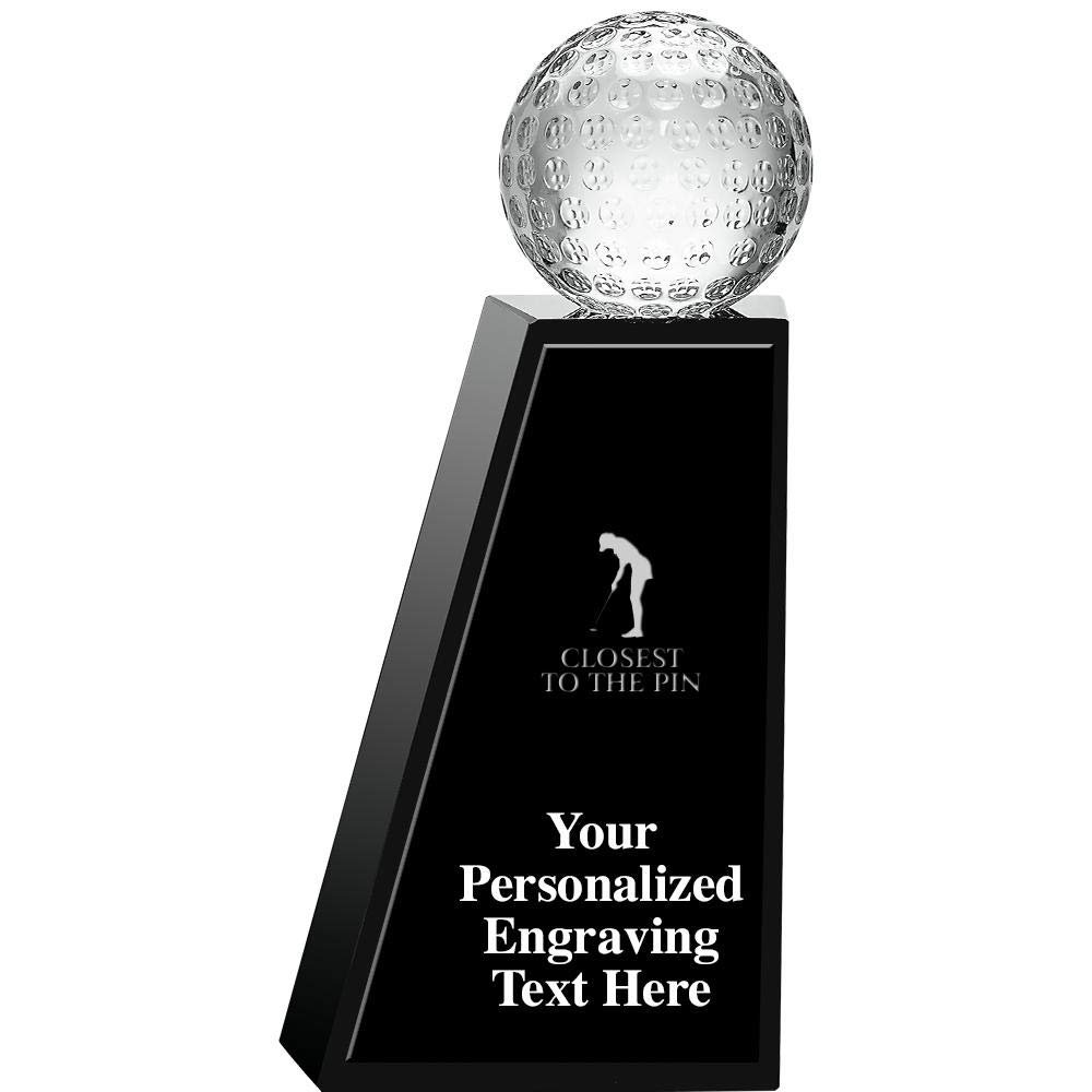 8" Golf Closest to The Pin Female Monumental Golf Crystal, Custom Engraved Golf Closest to The Pin Female Monumental Golf Crystal, Engraving Included, Prime