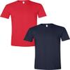 Gildan Men's Softstyle Cotton T-Shirt, Style G64000, (2 Pack) 2XL Red-Navy view 1