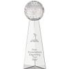 12" Golf Closest to The Pin Female Tri Pedestal Crystal, Custom Engraved Golf Closest to The Pin Female Tri Pedestal Crystal, Engraving Included, Prime view 1