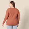 Amazon Essentials Women's Regular-Fit Soft Touch Long-Sleeve Crewneck Sweater, Caramel, XX-Large view 2