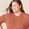 Amazon Essentials Women's Regular-Fit Soft Touch Long-Sleeve Crewneck Sweater, Caramel, XX-Large view 3
