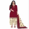 Miraan Women's Cotton Printed Readymade Salwar Suit Large Maroon view 1