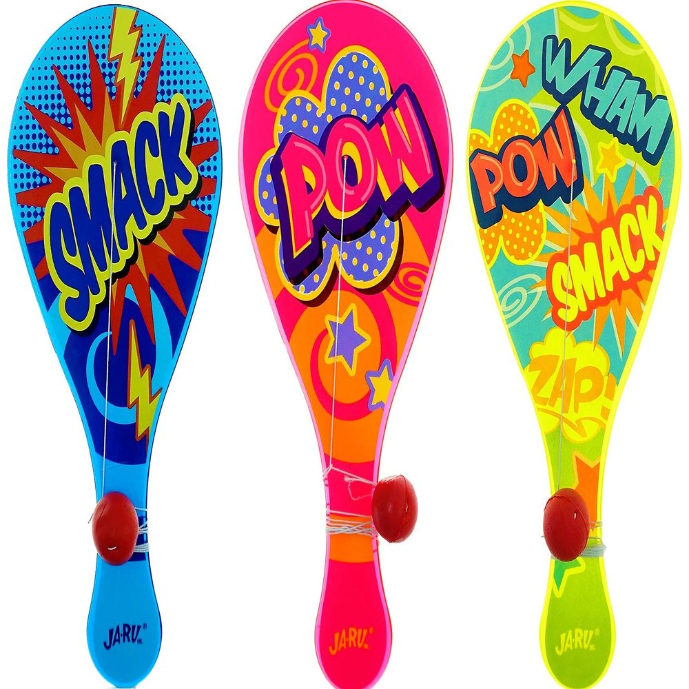JA-RU Paddle Ball with String (3 Paddle Balls) Classic 1994-3s