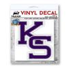 Collegiate NCAA Car Decal Made from Premium Weatherproof Vinyl (Kansas State KS) view 2