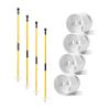 KINGTOP Golf Hole Cup Flagpole Set for Practice Putting Green, 4 Putting Cup Fit PGA | LPGA | USGA Regulations, 2-Section Flag Stick Design, 3 Feet, 4-Pack view 1