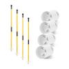 KINGTOP Golf Hole Cup Flagpole Set for Practice Putting Green, 6 Putting Cup Fit PGA | LPGA | USGA Regulations, 2-Section Flag Stick Design, 3 Feet, 4-Pack view 1