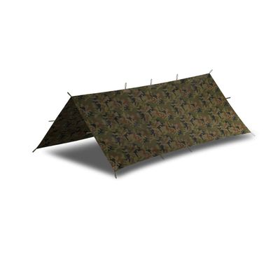 Helikon-Tex SuperTarp Small - Polyester Ripstop Tarp - Tarp - PL Woodland - Outdoor Bushcraft Hunting Survival