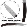 YOUSUNLONG Pocket Knife - Folding Knife - Japanese Damascus Steel Blade Overall 186mm - Natural Rosewood Handle with Leather sheath and Natural Walnut Wooden Box Case for Camping Hiking Fishing view 3