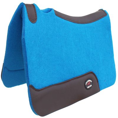 CHALLENGER Horse Saddle PAD Western Contoured Wool Felt Moisture Wicking Turquoise 39RT06TR