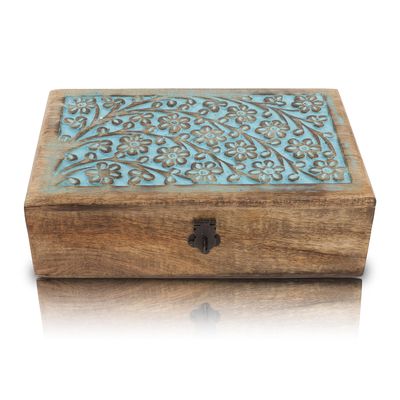 Great Birthday Gift Ideas Handmade Decorative Wooden Jewelry Box With Lock & Key Jewelry Organizer Keepsake Box Treasure Chest Trinket Holder Watch Box Storage Lock Box Housewarming Gifts