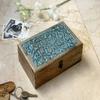 Great Birthday Gift Ideas Handmade Decorative Wooden Jewelry Box With Lock & Key Jewelry Organizer Keepsake Box Treasure Chest Trinket Holder Watch Box Storage Lock Box Housewarming Gifts view 2