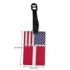 American Flag and Danish Flag PVC Luggage Tag Suitcase Tag Id Tag and Back Privacy Protection view 2